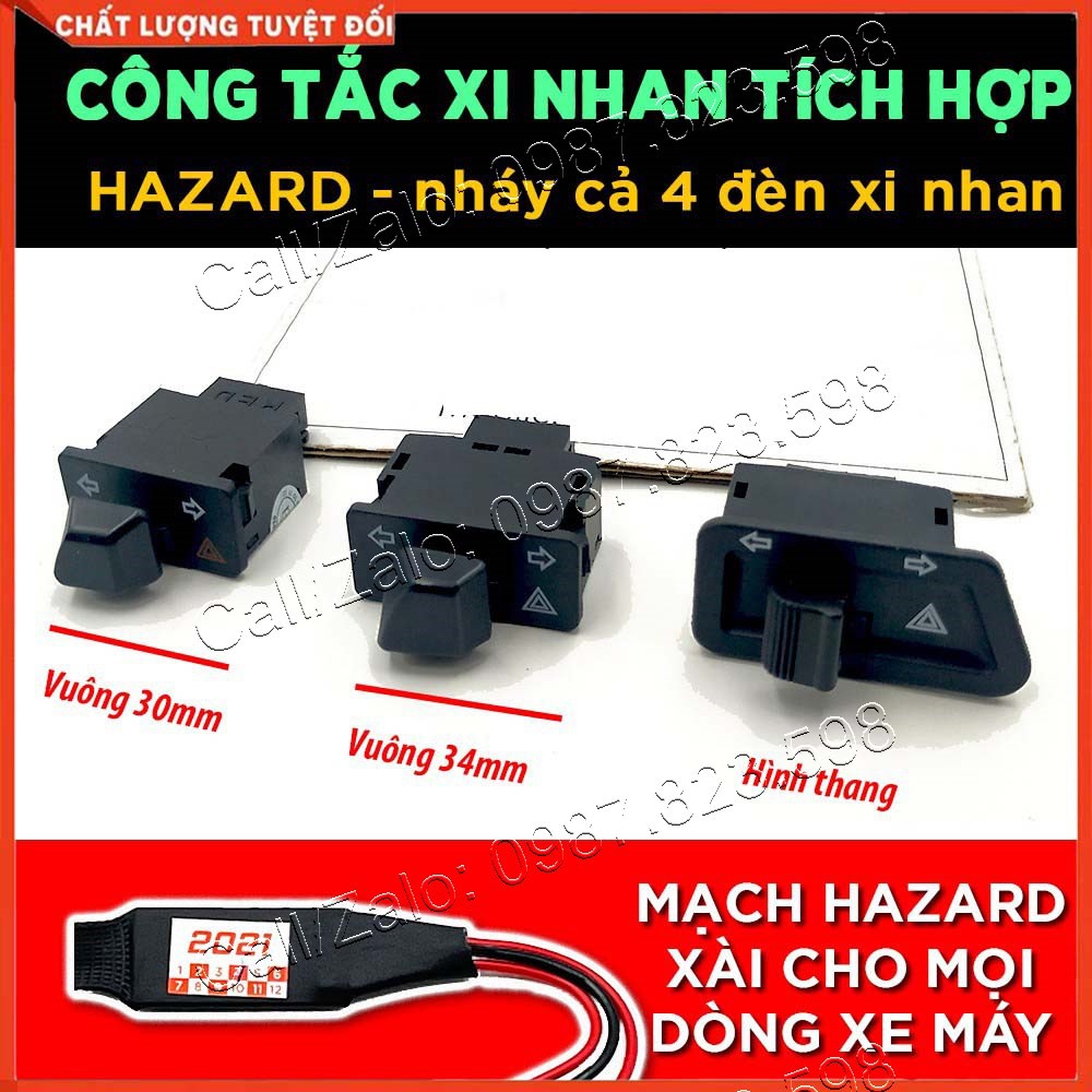 ⚡ Công tắc xi nhan tích hợp Hazard - nháy cả 4 bóng xi nhan ⚡