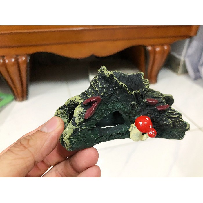 KHÚC CÂY LUẢ NHÂN TẠO TRANG TRÍ HỒ CÁ NON BỘ 11X8X6CM