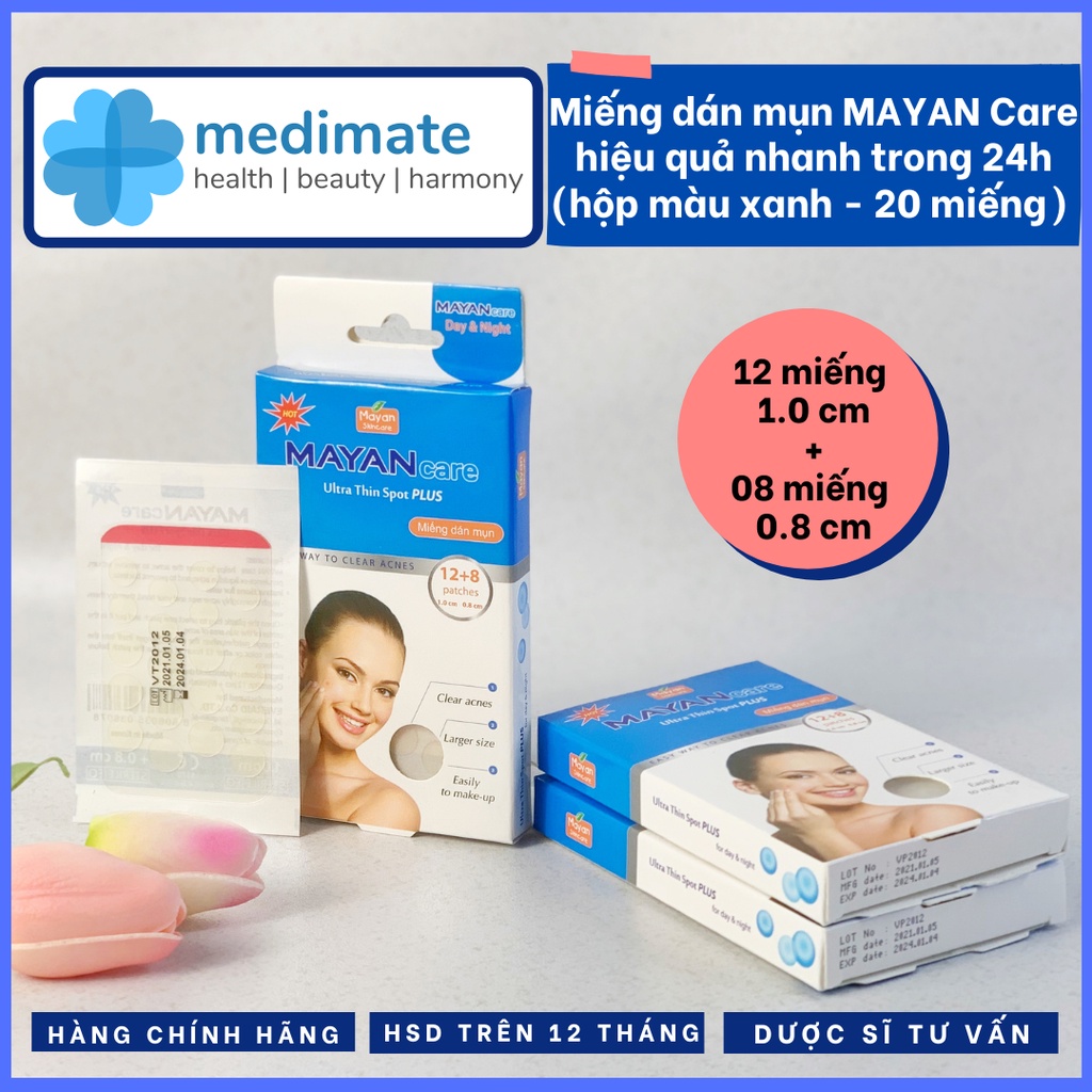 Miếng dán mụn MAYAN Care siêu mỏng hiệu quả nhanh sử dụng đêm và ngày