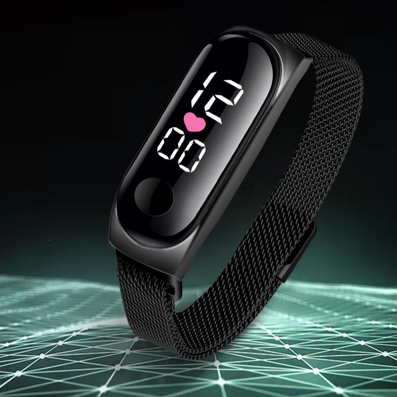 Đồng hồ SKMEI kĩ thuật số có đèn LED chống thấm nước bằng thép không gỉ thời trang cho nam nữ