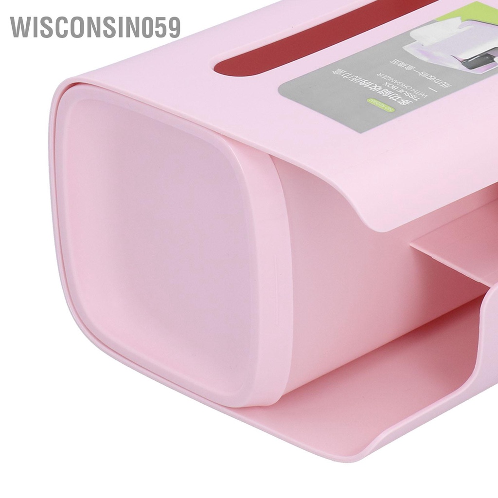 Wisconsin059 Hộp đựng khăn giấy đa chức năng để bàn bơm màu hồng Phòng ngủ tập thể vă