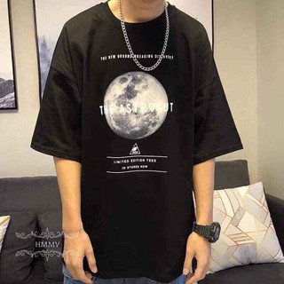Áo thun thụng tay lỡ Unisex Trái đất THE Ast..in ngực