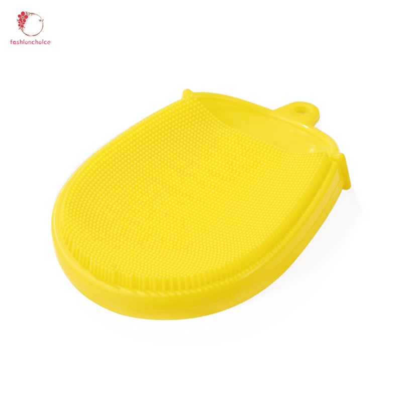 Bàn chải tắm em bé hình găng tay mau khô chống khuẩn tẩy tế bào chết bằng chất liệu silicon