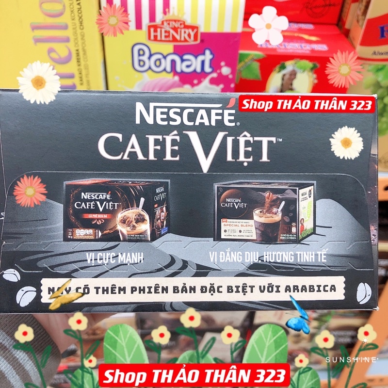 Cà Phê Đen Việt Arabica và Robusta Hoà Tan (12 gói x 16g)