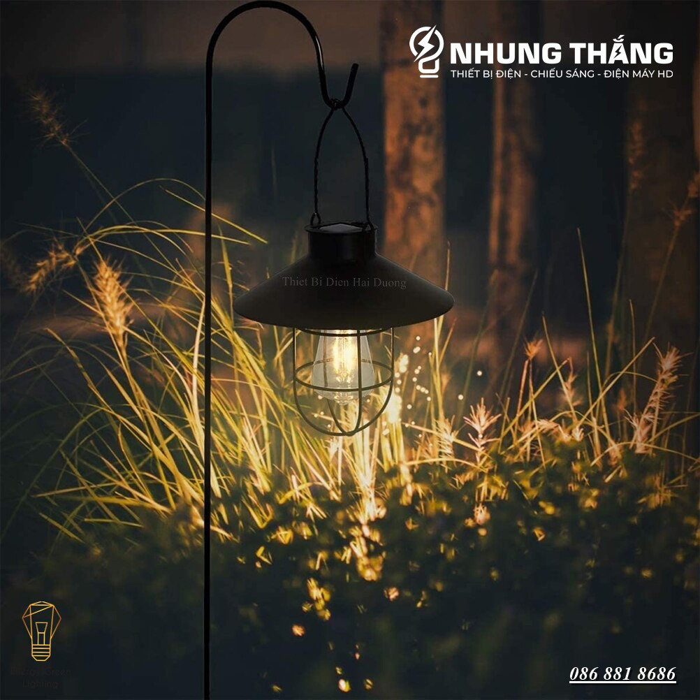 Đèn Treo Thả Phòng Nổ Retro PA02 - Sử Dụng Năng Lượng Mặt Trời - Decor Bắc Âu Trang Trí -Chống Nước Ip65 - Tặng Kèm Bóng