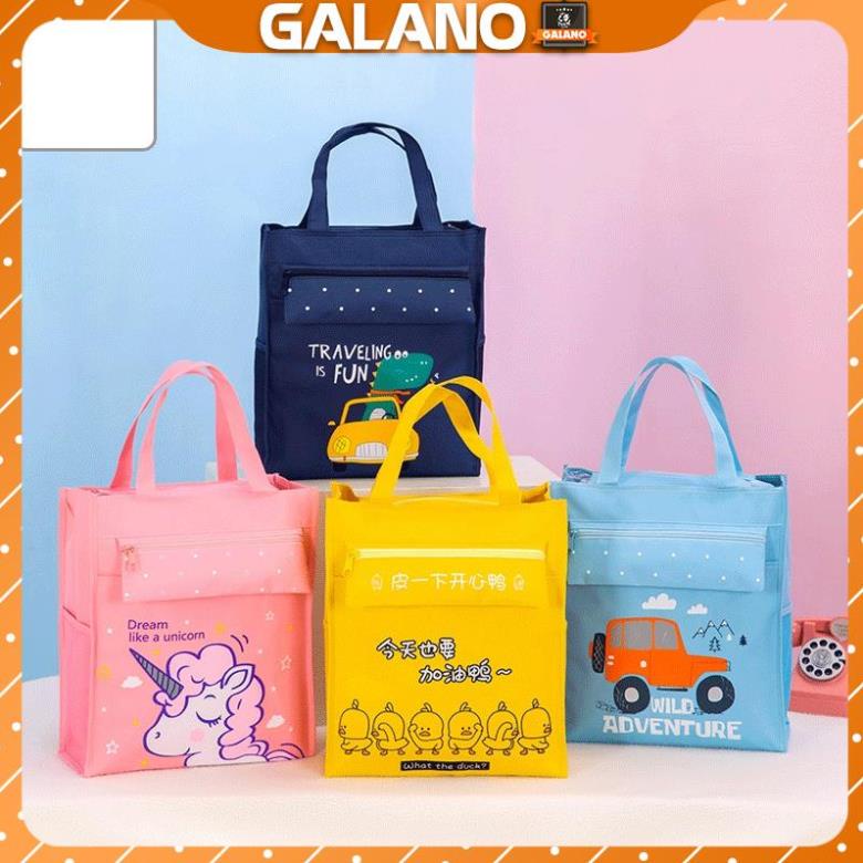 Túi vải đi học GALANO túi xách đi học thêm chống nước họa tiết hoạt hình dễ thương FB-001420