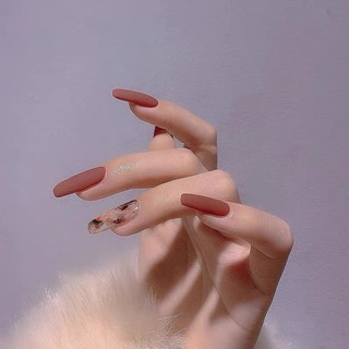 Nailbox sơn lỳ cá tính A349, móng giả kèm keo dũa 10 ngón xinh xắn