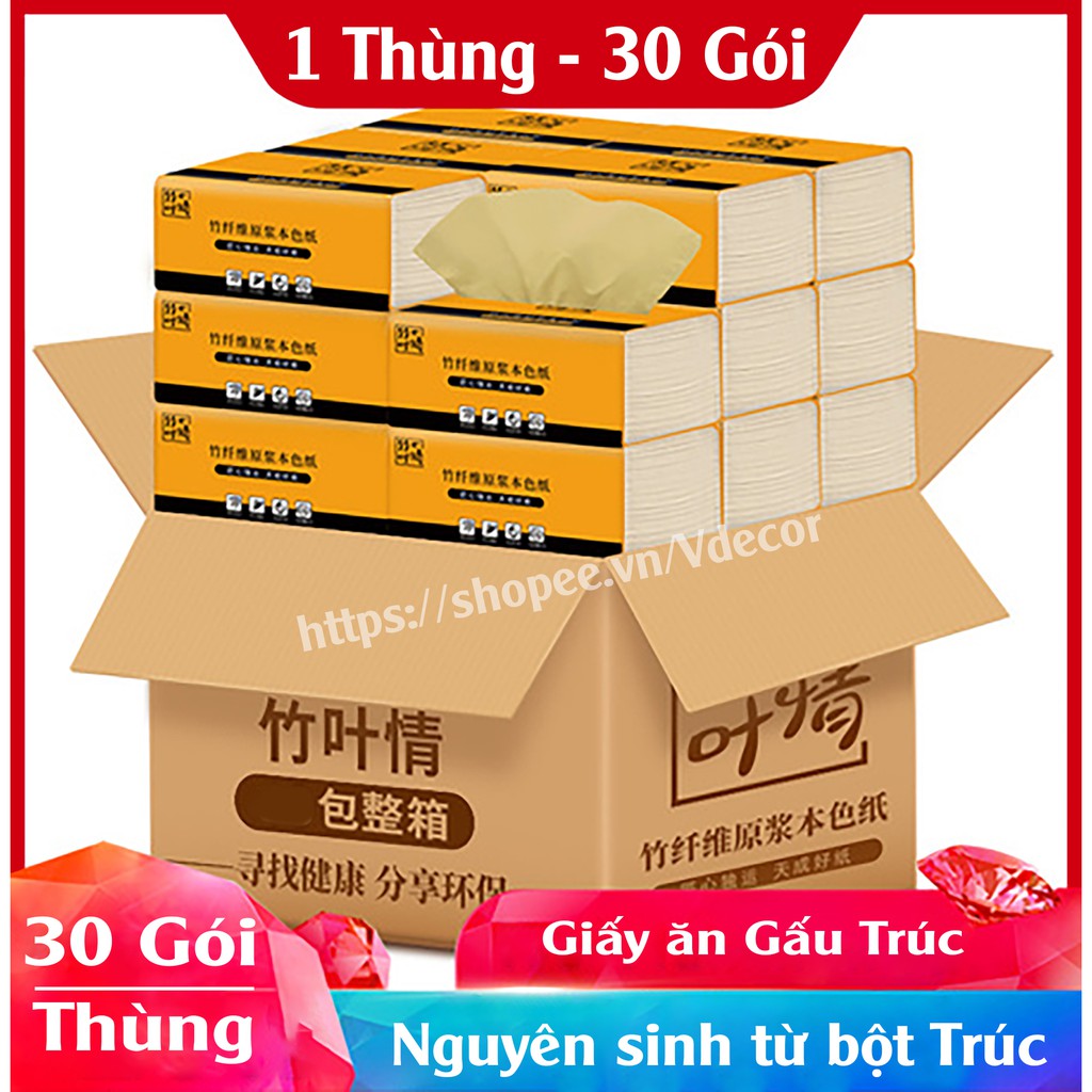 01 Thùng 30 Gói Khăn Giấy Gấu Trúc Lampure