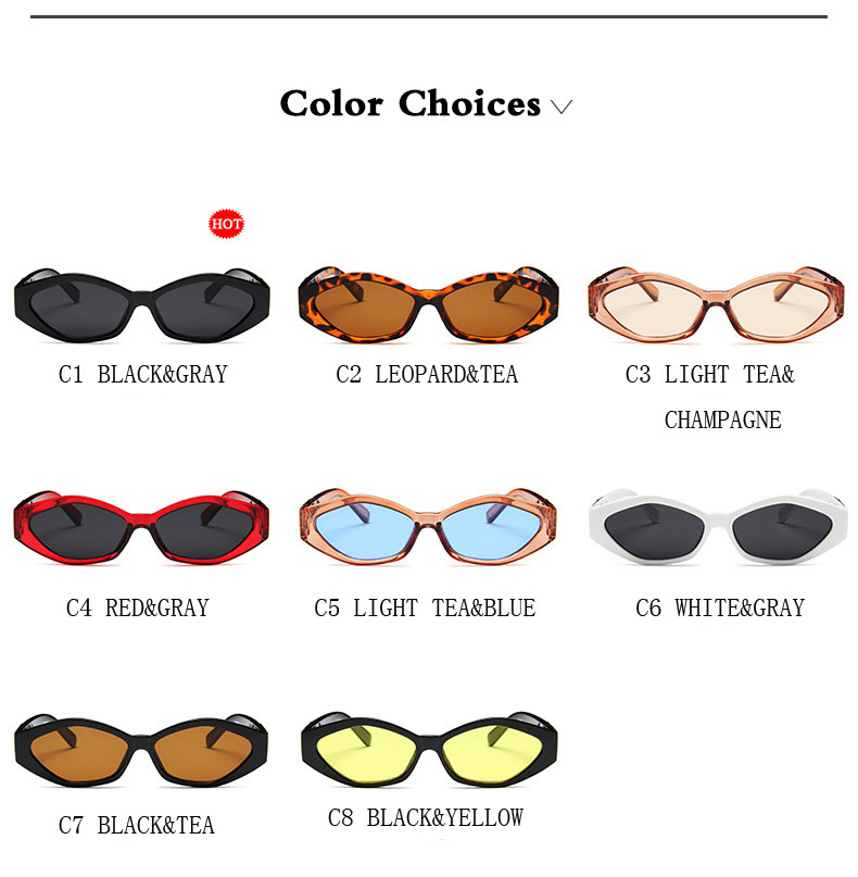 Kính mát Samjune gọng nhỏ hình mắt mèo chống tia UV sành điệu cho nữ