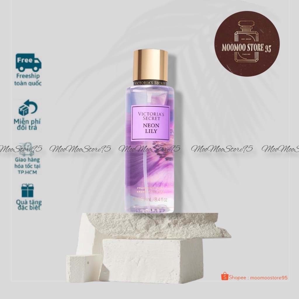 -𝐌𝐨𝐨𝐌𝐨𝐨- Xịt Thơm Body Mist Victoria’s Secret Neon Lily