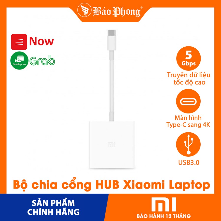 Bộ Hub Xiaomi Chuyển đổi USB Type C Multi-port cho Laptop Macbook máy tính xách tay hỗ trợ 4K cổng C