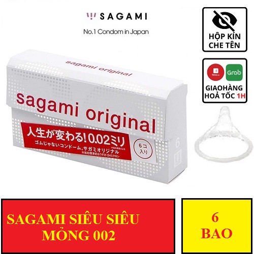 Bao Cao Su Nhật Bản-Siêu Mỏng 0.02-Cảm Giác Chân Thật