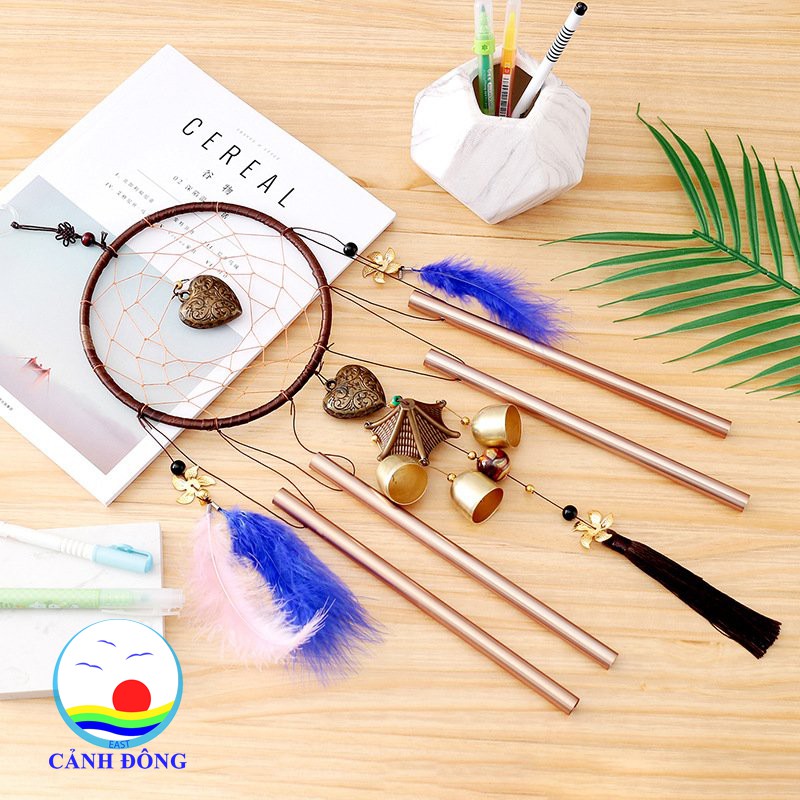 Chuông gió Dreamcatcher lưới bắt giấc mơ lông vũ mềm mại độc đáo sang trọng