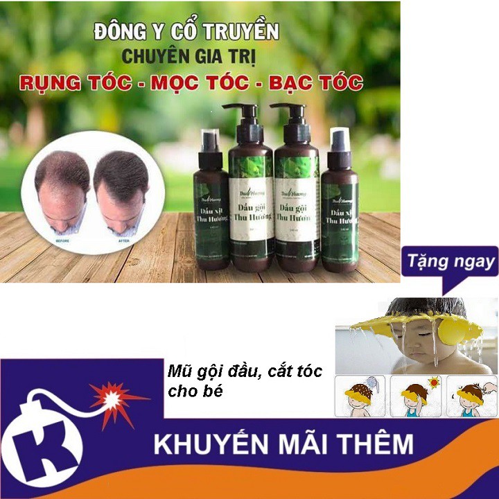 DẦU GỘI ĐÔNG Y THU HƯƠNG + TẶNG MŨ ĐỘI ĐẦU CHO BÉ