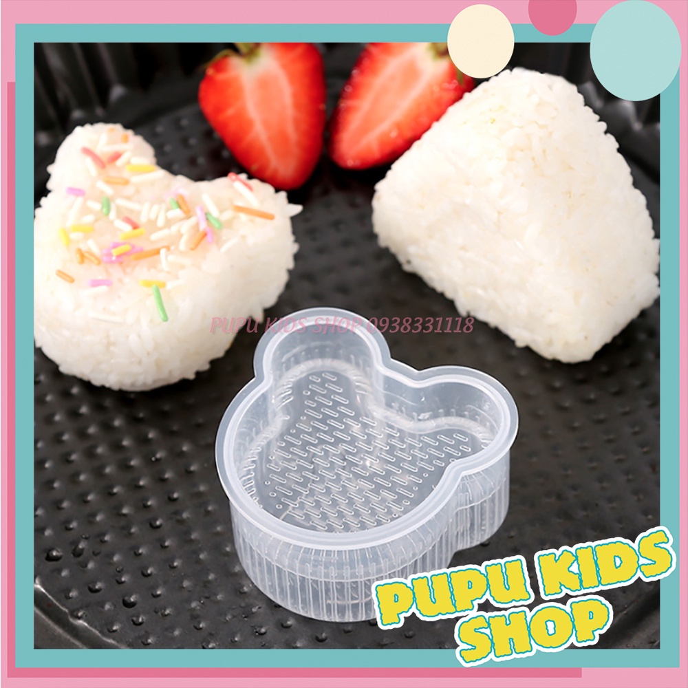 Khuôn Ép, Tạo Hình Cơm Nắm Mẫu Tam Giác, Sao,Hoa...Khuôn Làm Sushi Onigiri Nhật Bản Giúp Trẻ Ăn Dặm