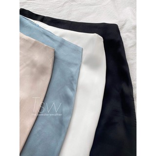 Chân váy lụa xẻ đùi TSW (Ảnh thật)