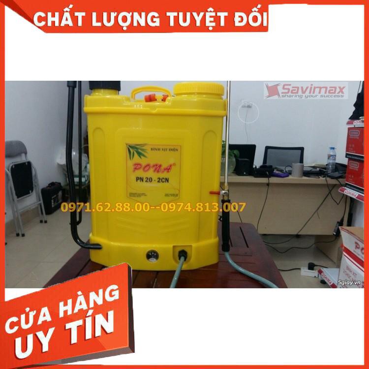 Bình xịt điện Pona PN20-2CN, Bình xịt điện 2 chức năng vừa bơm tay vừa chạy điện Chất lượng