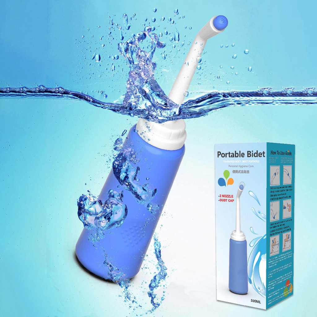 Lithium067 Dụng Cụ Thụt Rửa Hậu Môn Bình Xịt Rửa Vệ Sinh Âm Đạo Phụ Nữ Hỗ Trợ Điều Trị Phụ Khoa 500ml - Bình có vòi xịt dành cho phụ nữ trẻ sơ sinh
