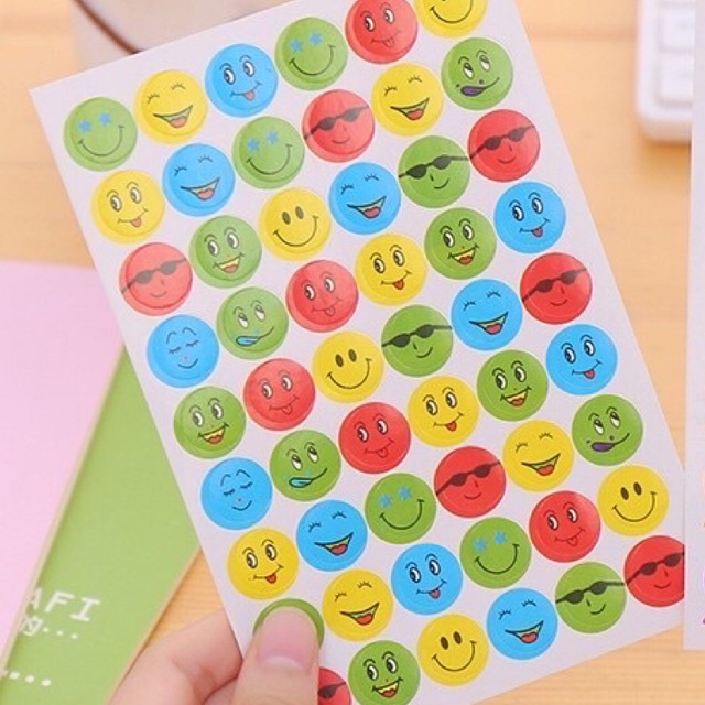 Sticker dán cute EMOJI ngộ nghĩnh dễ thương, thăng hoa cảm xúc - Sticker ngôi sao cười dễ thương chống nước