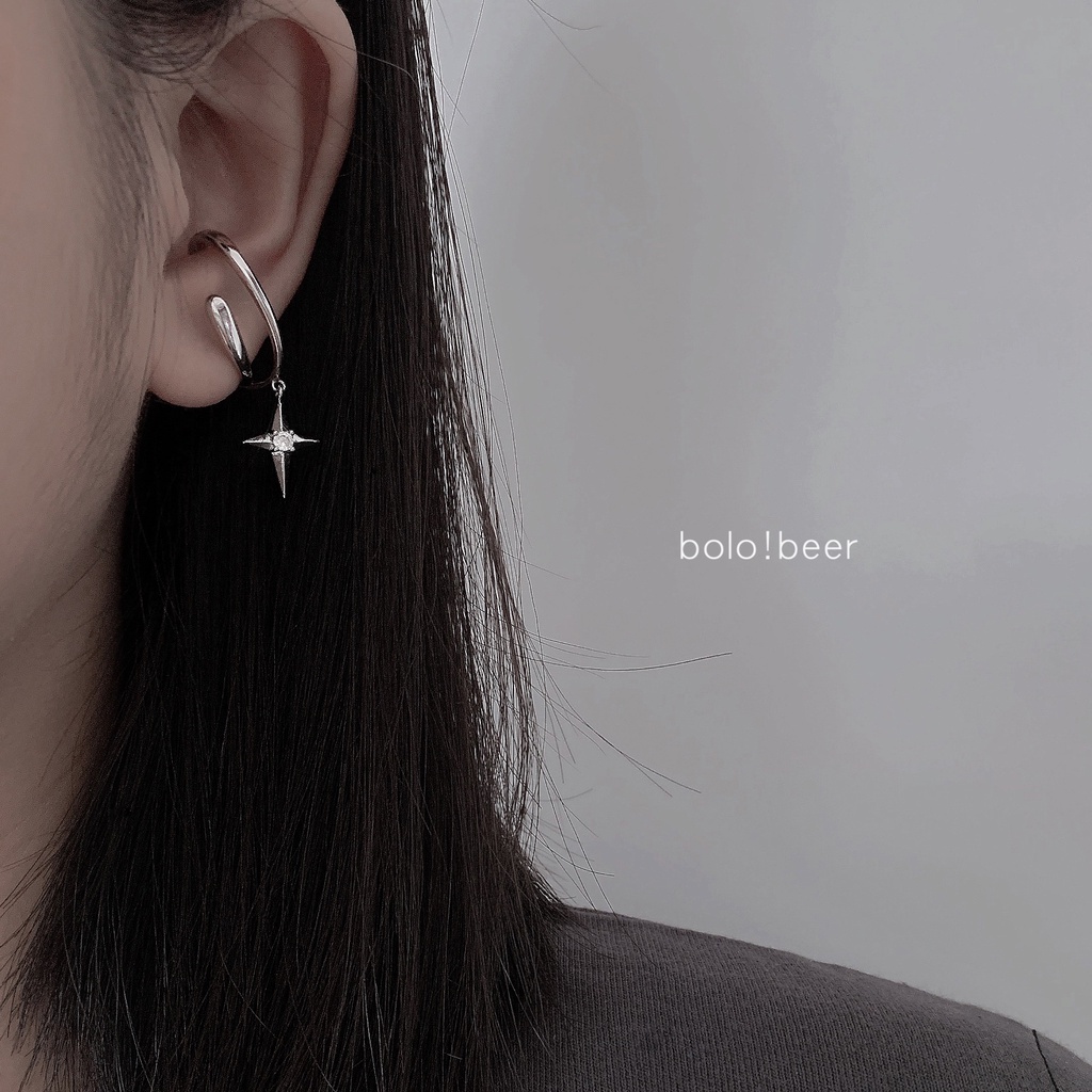 Khuyên Tai Dạng Kẹp Không Biến Dạng Đơn Giản Cổ Điển