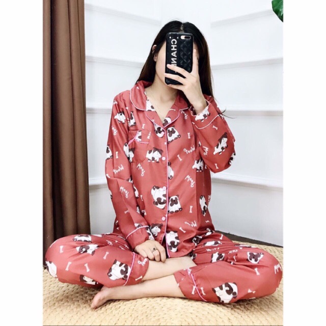 Bộ Ngủ Pijama Quần Dài Áo Dài