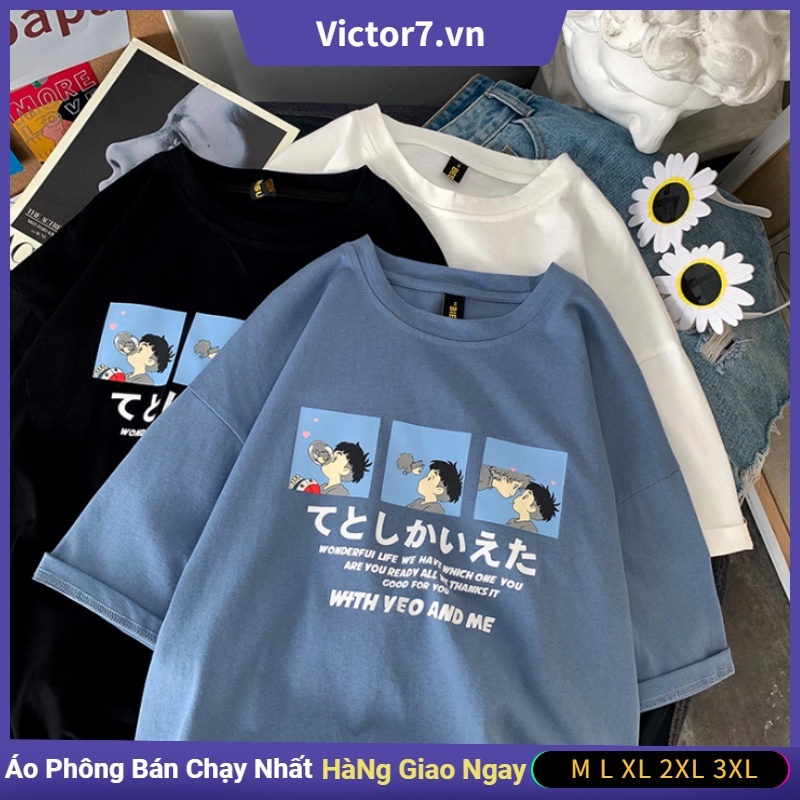 Áo Thun Tay Ngắn Cổ Tròn Đơn Giản Thời Trang Dành Cho Cặp Đôi