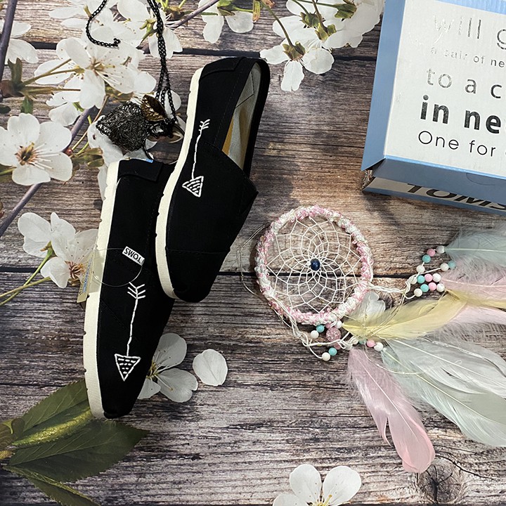 Giày toms Xương Cá Đen 2020,BLACK(Đế cao su đúc) | BigBuy360 - bigbuy360.vn