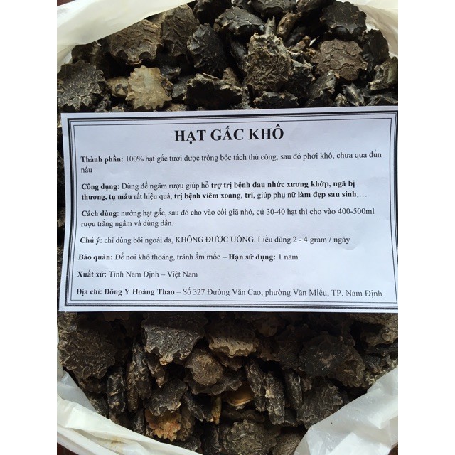 1kg Hạt Gấc Khô (Mộc miết tử) loại tốt