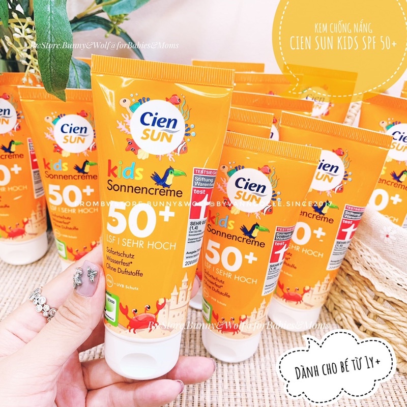 Kem Chống Nắng CienSun Kids SPF 50+ nội địa Đức [Hàng Air - Date mới nhất]