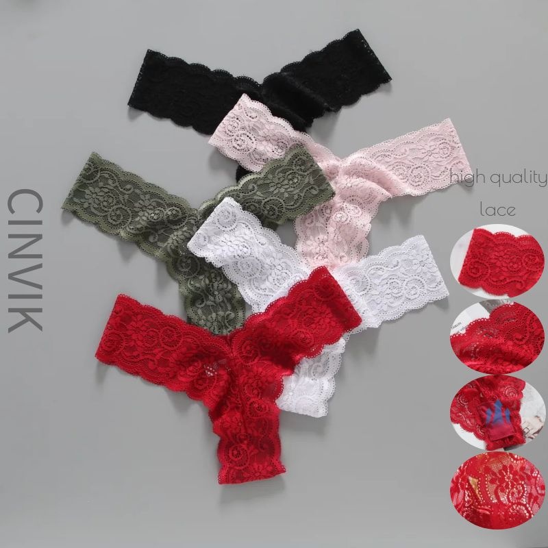 1 Quần Lót Ren Chữ T Lưng Thấp Gợi Cảm Cho Nữ
