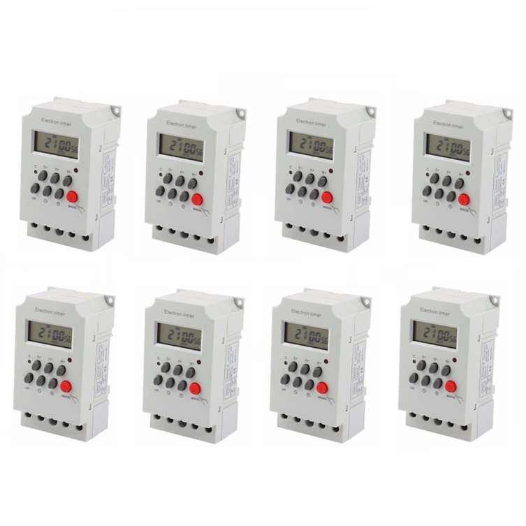 Bộ 8 công tắc hẹn giờ điện tử KG316T II đóng cắt tự động, tích hợp pin sạc,timer hẹn giờ 220v 25A