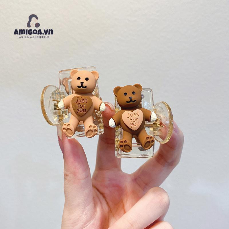 ✨✨ Kẹp Tóc Đuôi Ngựa Hình Gấu Đáng Yêu Phong Cách Hàn Quốc Xinh Xắn Cho Nữ
