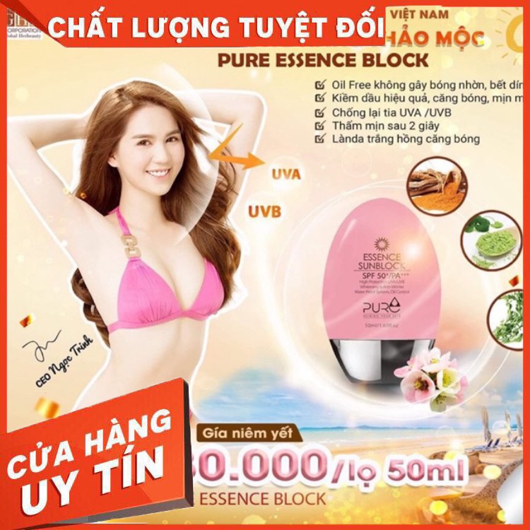 Flashsale (quà) Sữa Chống Nắng PURE Ngọc Trinh Trắng Hồng Da - Kem Chống Nắng Chính Hãng GHB (inbox giá sỉ tốt)