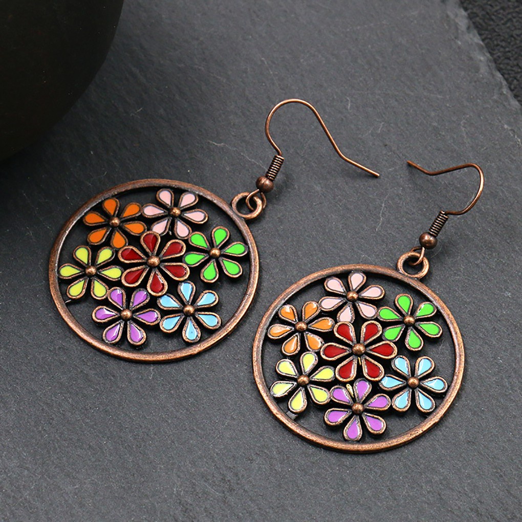 4 Pair/set Ethnic Style Alloy Earring Women Dangling Ear Hook Earring Girls Bohemian Ear Jewelries  【broxah】
