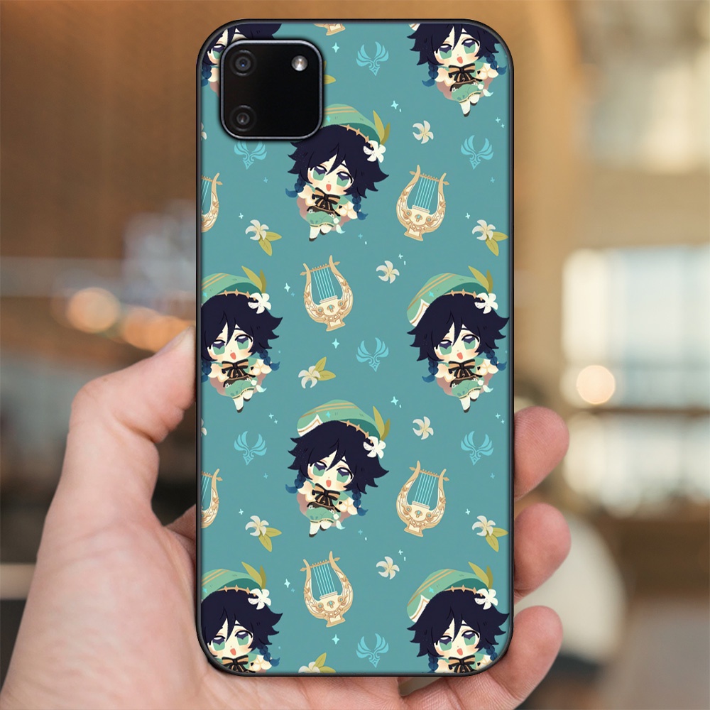 Ốp lưng Realme C11 2020 viền đen in hình Venti Genshin Impact