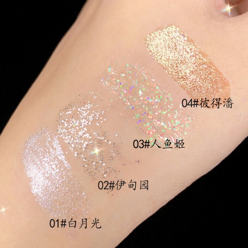 Phấn Mắt Dạng Lỏng Ánh Ngọc Trai / Lì / Bút Lông Tơ Tằm / Phấn Mắt Dạng Lỏng Làm Sáng Lấp