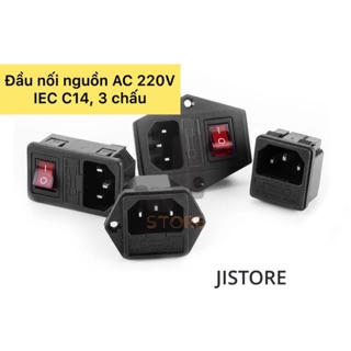 Đầu nối nguồn IEC C14 ba chấu 250V công tắc /cầu chì 10A /15A AC-01 AC-01A AC-02 AC-04