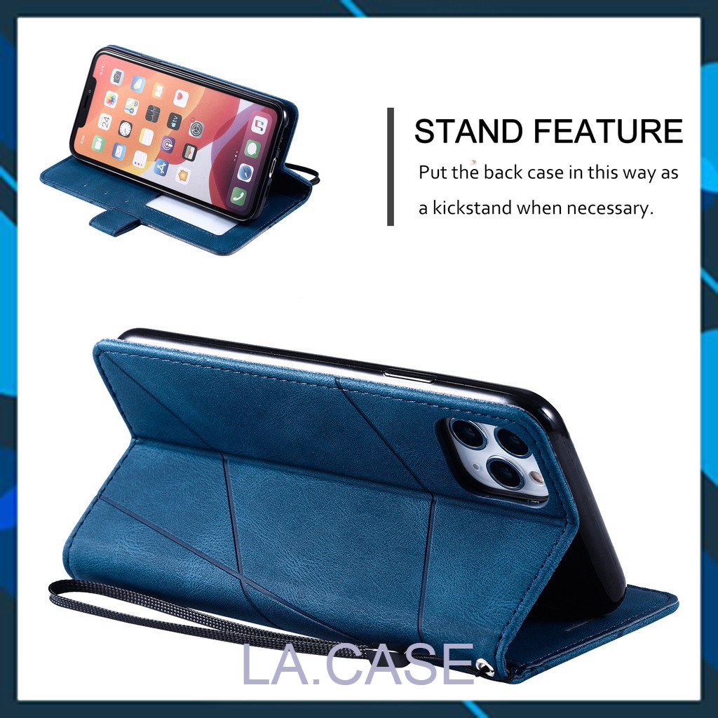 Bao da điện thoại nắp lật tích hợp khe cắm thẻ cho Iphone 12 Promax | BigBuy360 - bigbuy360.vn