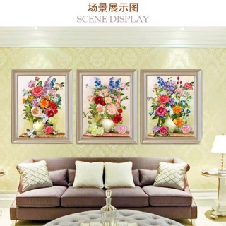Tranh thêu ruy băng 75x55cm x3 bức