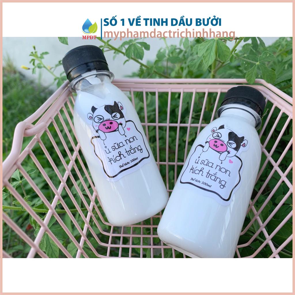Ủ sữa non kích trắng con bò loại 100ml , ủ sữa kích trắng , ủ sữa non