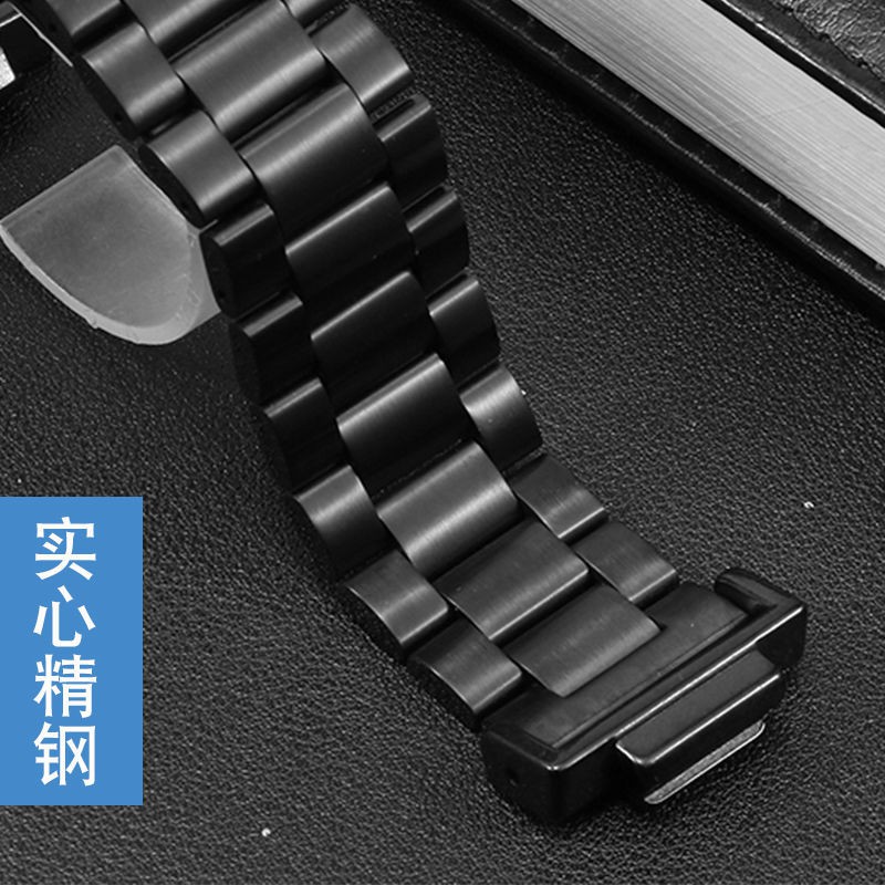 Substitute Casio small square black watch modified stainless steel strap male -5600 5610 GM5000 GW5030