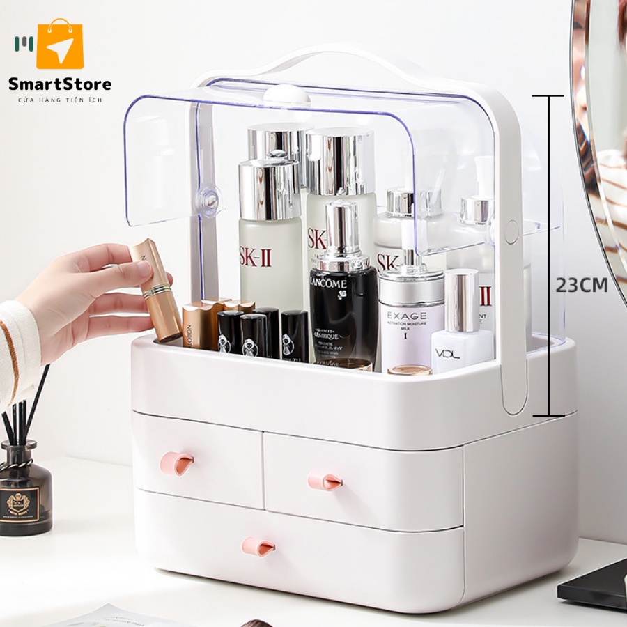 HỘP ĐỰNG MỸ PHẨM CÓ QUAI XÁCH NHIỀU NGĂN TIỆN LỢI