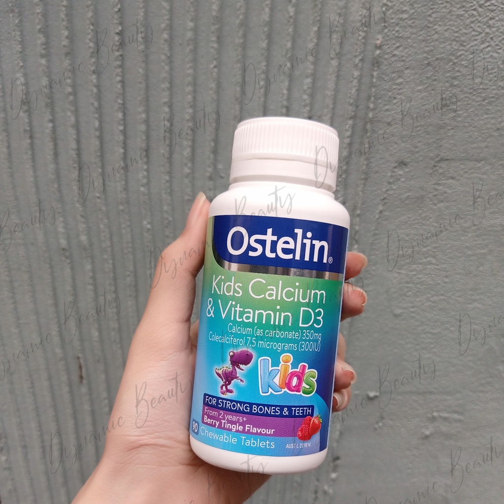 [Hàng chuẩn Úc] Viên nhai ostelin bổ sung canxi và vitamin d Ostelin kids calcium & vitamin D3 90 viên của Úc