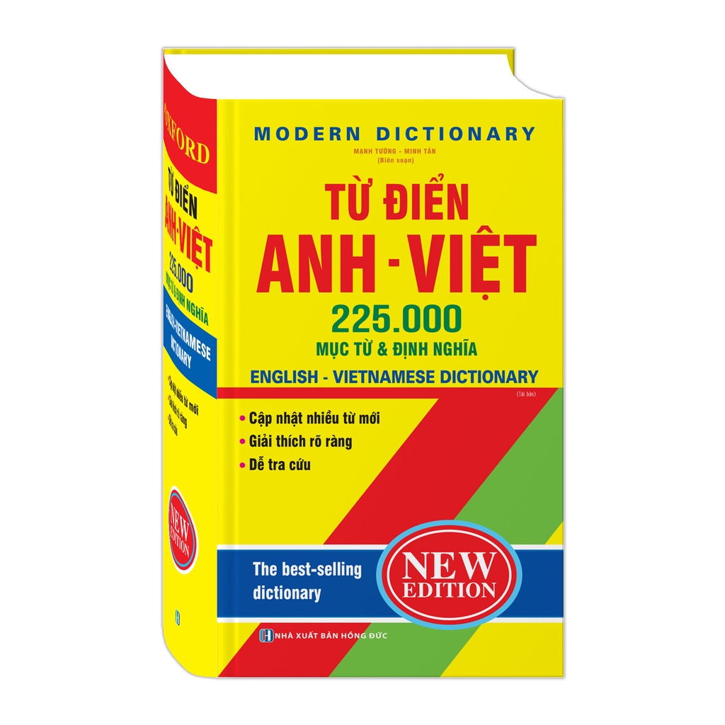 Sách - Từ Điển Anh Việt 225000 Mục Từ & Định Nghĩa (Bìa Cứng) tái bản 2022