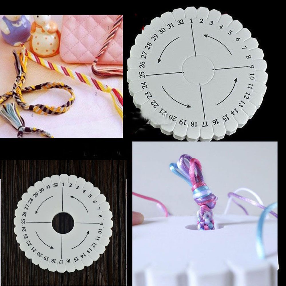 2 Đĩa tròn hỗ trợ bện dây Kumihimo 100mm x 10mm dùng làm đồ trang sức DIY
