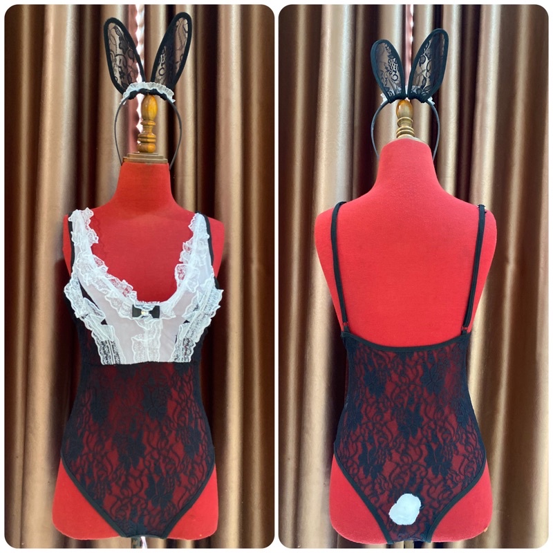 Bộ Hoá Trang Cô Gái Thỏ Ren Gợi Cảm Cám Dỗ MS1555 [CWEAR.SEXY_ĐỒ NGỦ &amp; NỘI Y CAO CẤP]