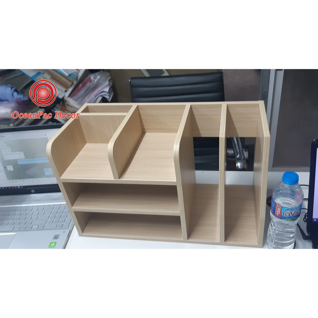 Kệ Sách Gỗ OCEANPAC Để Bàn Làm Việc Chứa Đồ Dùng, Sách, Tài Liệu Văn Phòng MS 003. | BigBuy360 - bigbuy360.vn