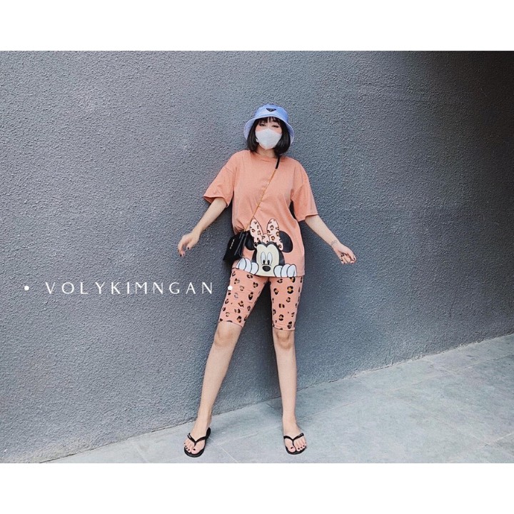 Set bộ ngố MICKEY MOUSE M001 from dáng áo thụng, vải mịn đẹp | BigBuy360 - bigbuy360.vn