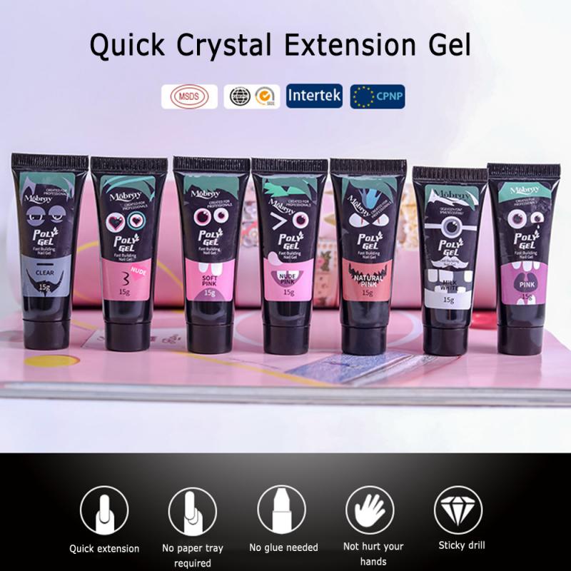 GEEYGEL Công ty Poly Gel Acroleil Art UV Builder Gel Nail Màu móng tay Ba Lan Đuôi Dấu xóa tứ phân 15ml