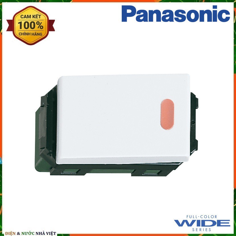 Công tắc 2 chiều có đèn báo khi off Panasonic Wide WEG5152-51SWK cắm nhanh 250VAC 16A